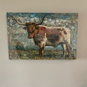 Longhorn western painting